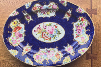 Magnificent 16”Early Antique English Platter attributed to Coalport C.1830