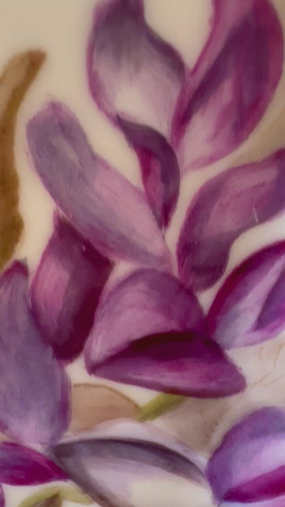 GORGEOUS Pair Antique Hand Painted Limoges Cabinet Plates, Made in France, 9.25"