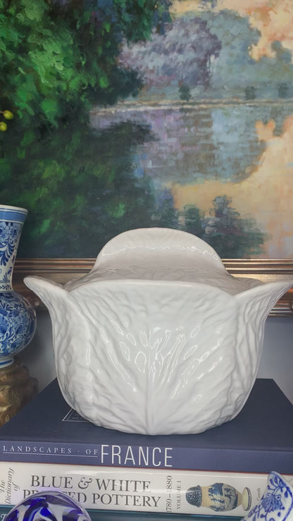 Large White Cabbage Covered Tureen