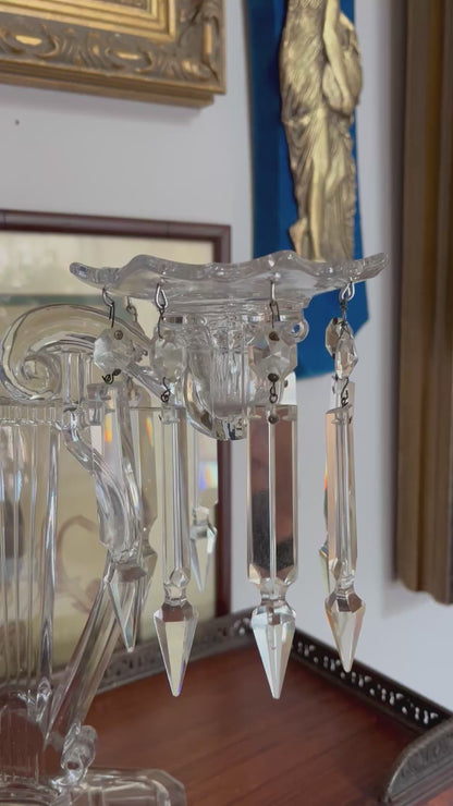 Extraordinary Cambridge Musical Lyre Shaped 2 Arm Candelabrum