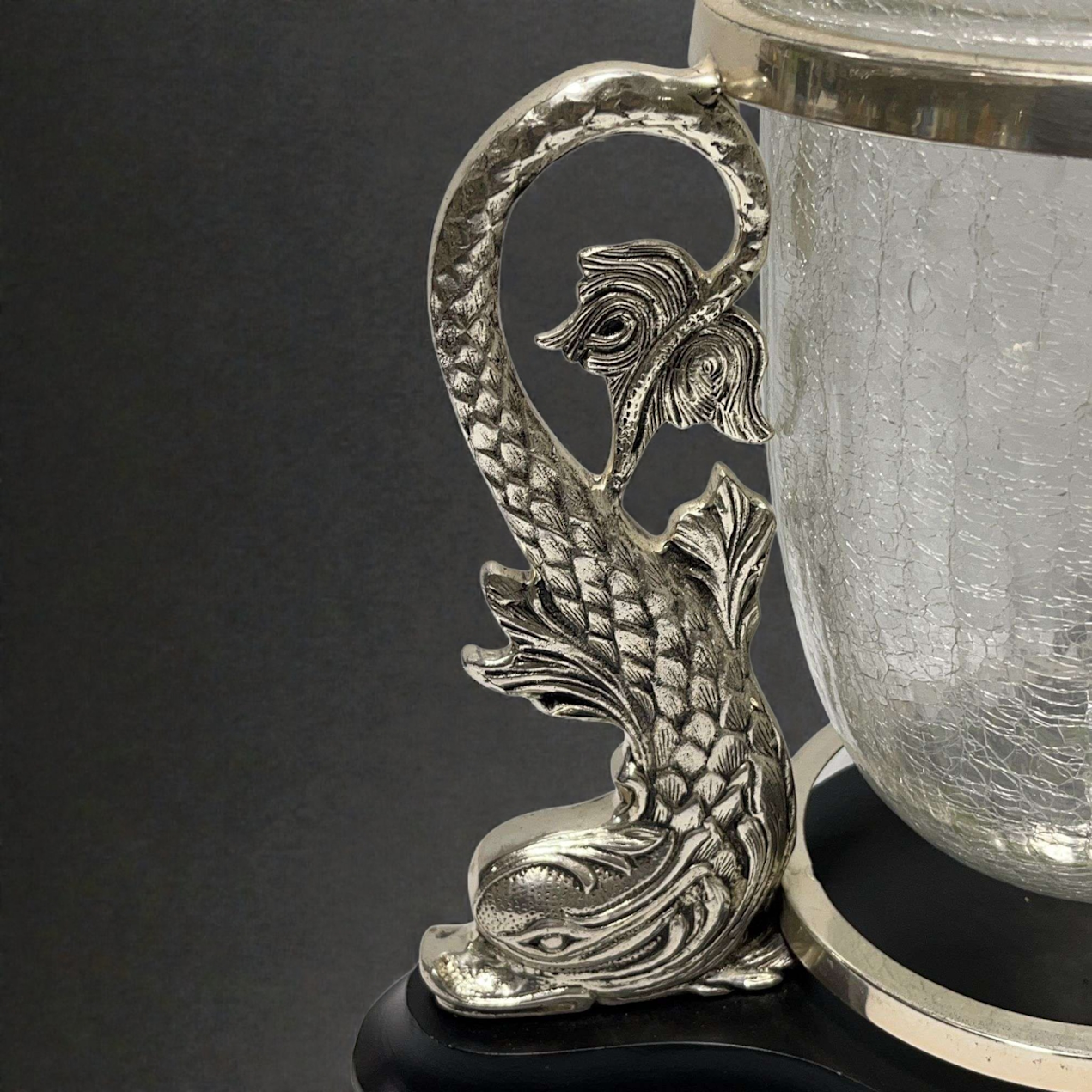 Chinoiserie Style Koi Fish Vase or Large Candle Holder