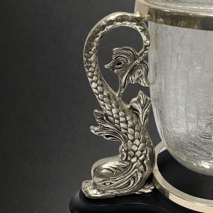 Chinoiserie Style Koi Fish Vase or Large Candle Holder