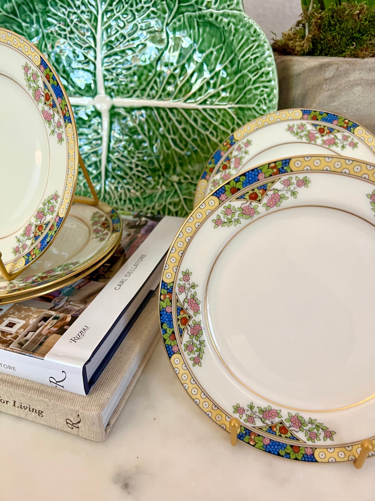 Set of 7 Vintage Lenox 7.5” Dessert Plates - Pristine!