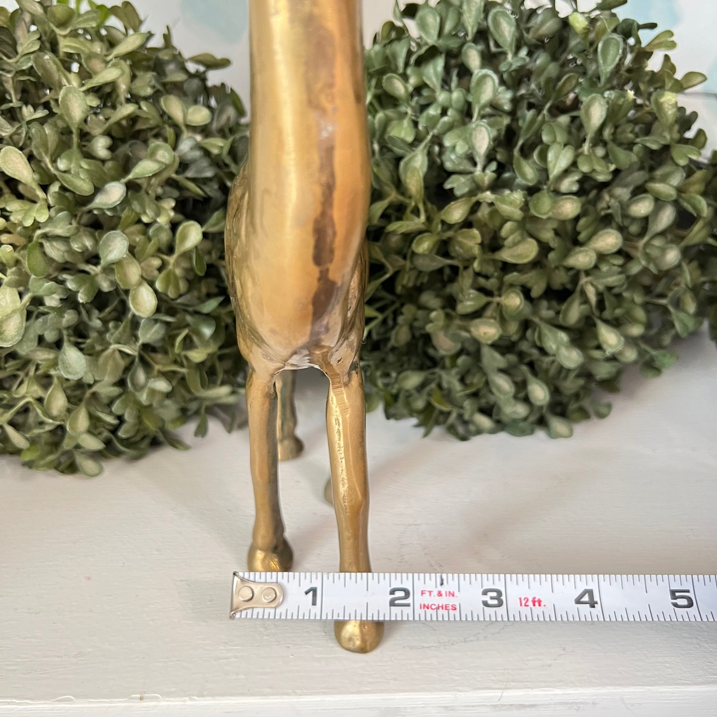 Mid-Century Solid Brass Antelope Gazelle Figurine