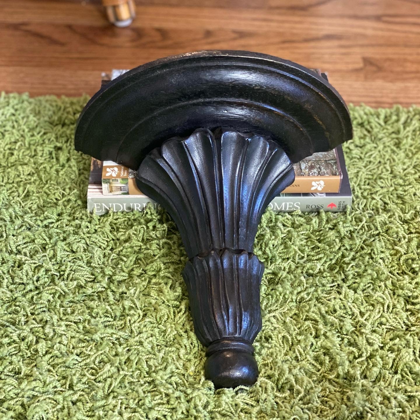 Really Nice And Large, Single Black Wood Sconce