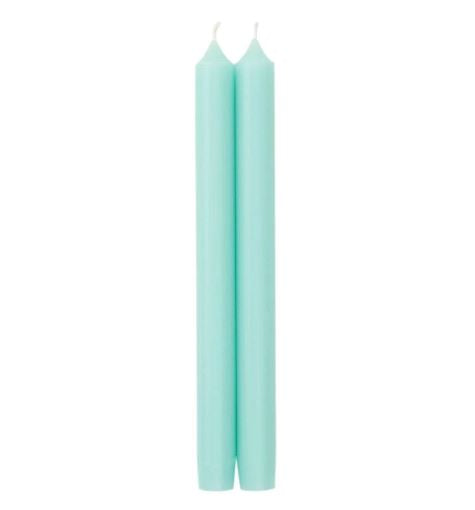 Straight Taper 10" Candles in Aqua Blue - 2 Candles Per Package