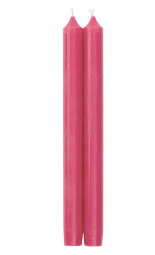 Straight Taper 10" Candles in Fuchsia - 2 Candles Per Package