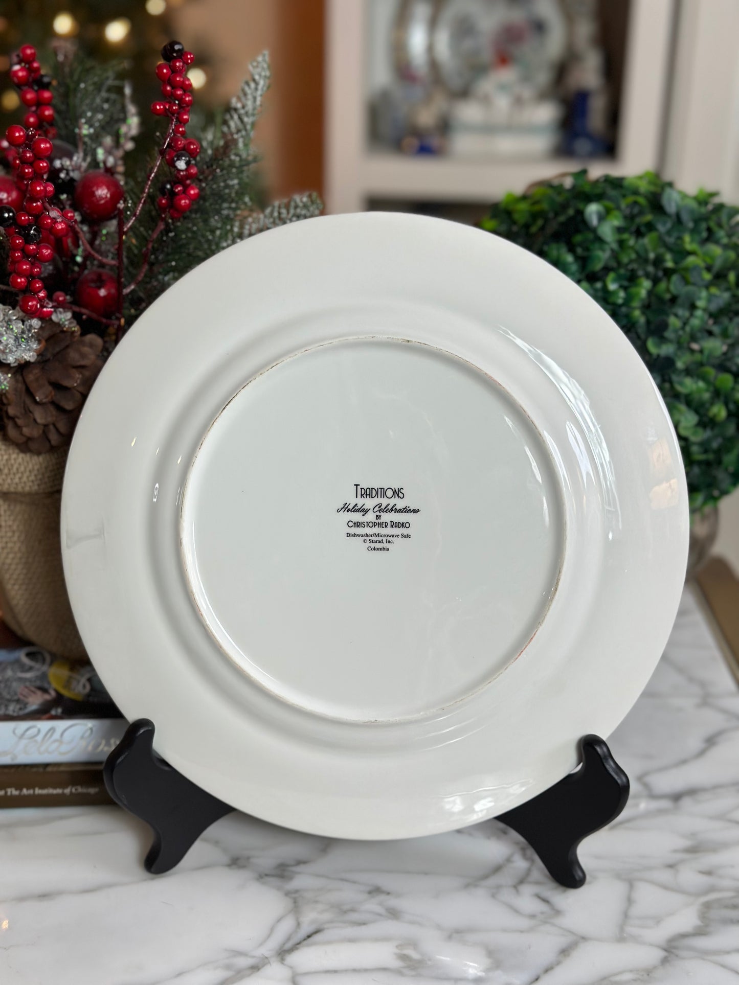 Christopher Radko “Holiday Traditions” Dinner Plate, 10.5”D
