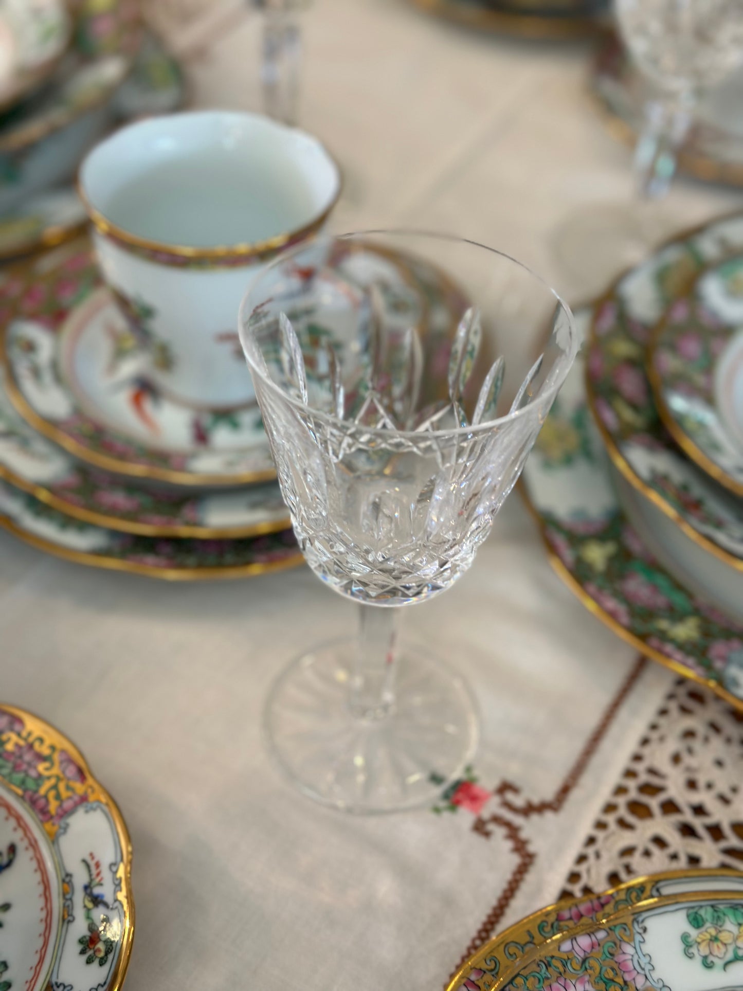 Vintage Waterford “Lismore” Claret Wine Glasses - Pristine!