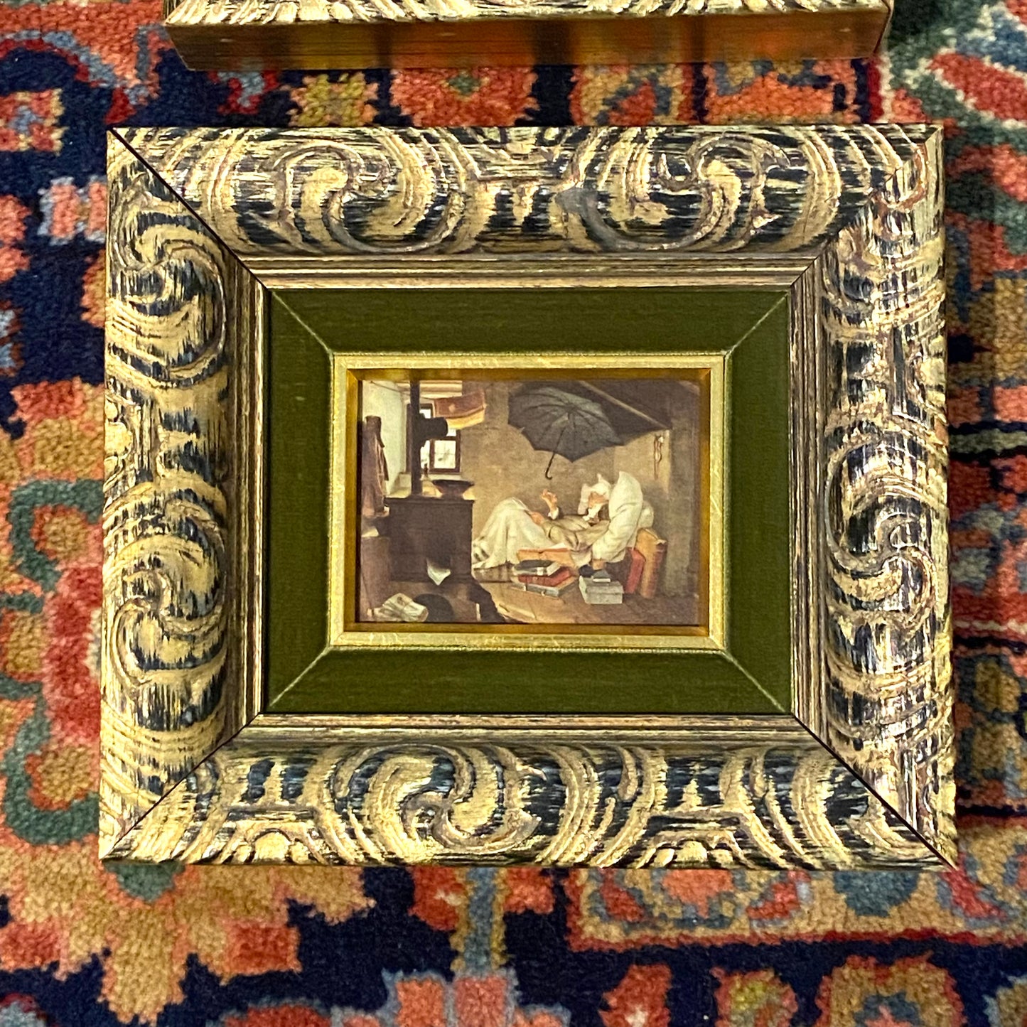 Stunning set of 2 mid century framed art.