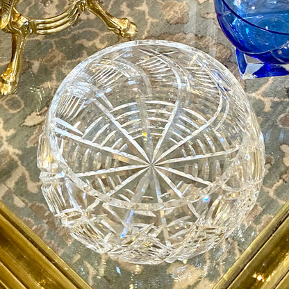 Absolutely Brilliant vintage Crystal centerpiece bowl .