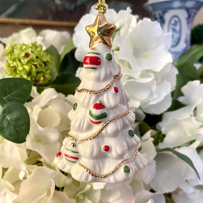 Lenox porcelain Christmas tree ornament 4 in hi
