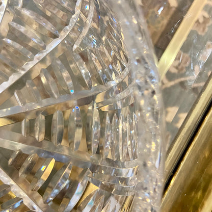 Absolutely Brilliant vintage Crystal centerpiece bowl .