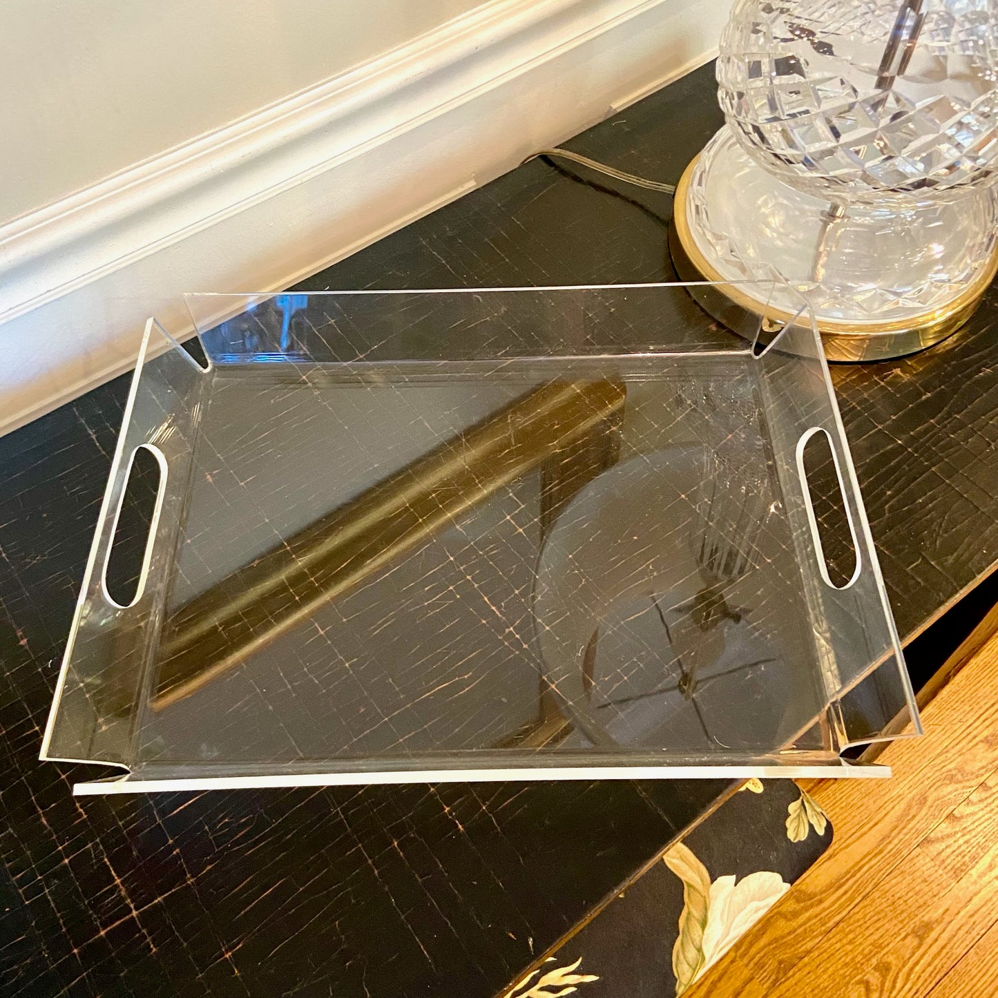 Gorgeous vintage chic acrylic tray