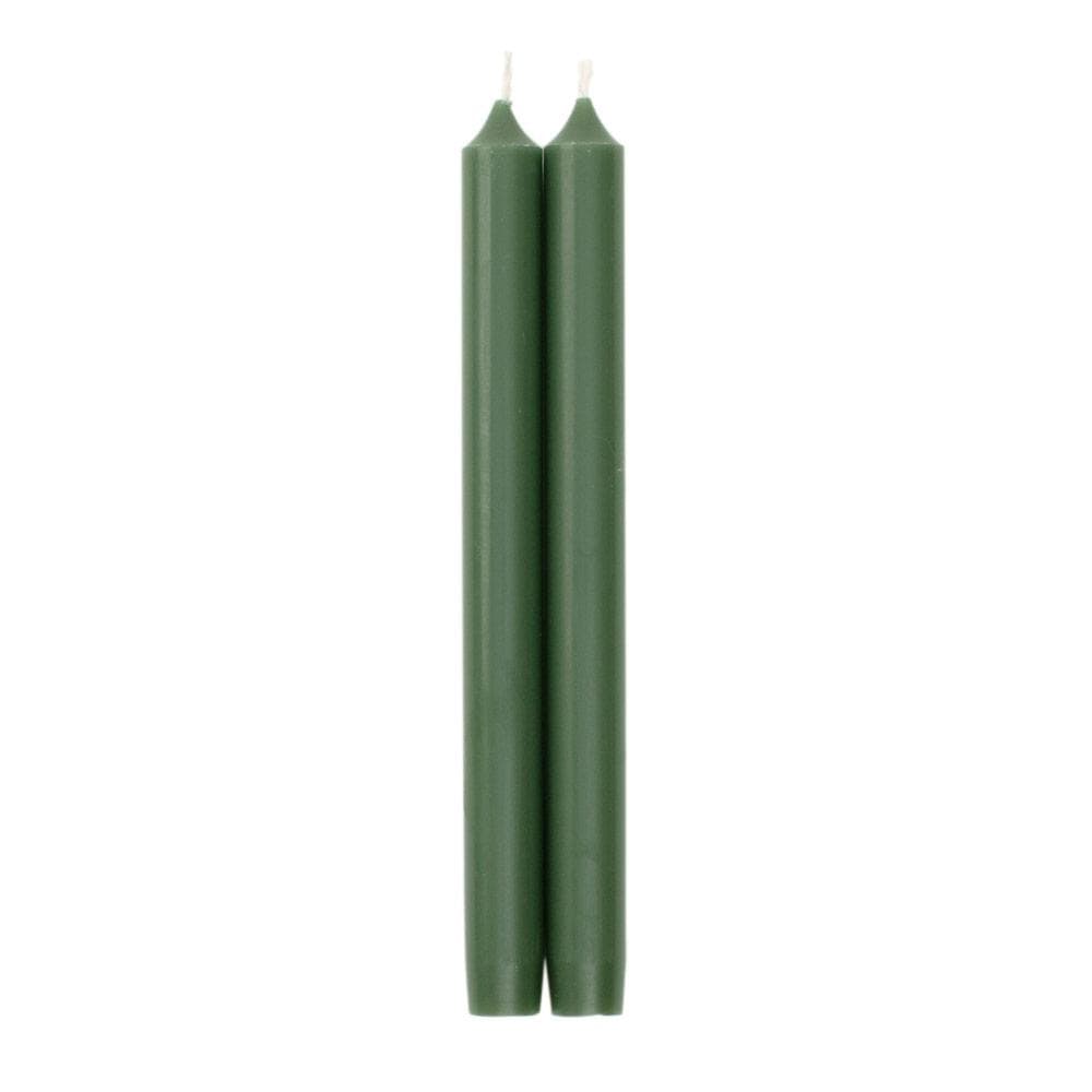 Straight Taper 10" Candles in Hunter Green - 2 Candles Per Package