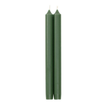Caspari Straight Taper 10" Candles in Hunter Green - 2 Candles Per Package