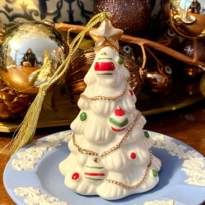 Lenox porcelain Christmas tree ornament 4 in hi