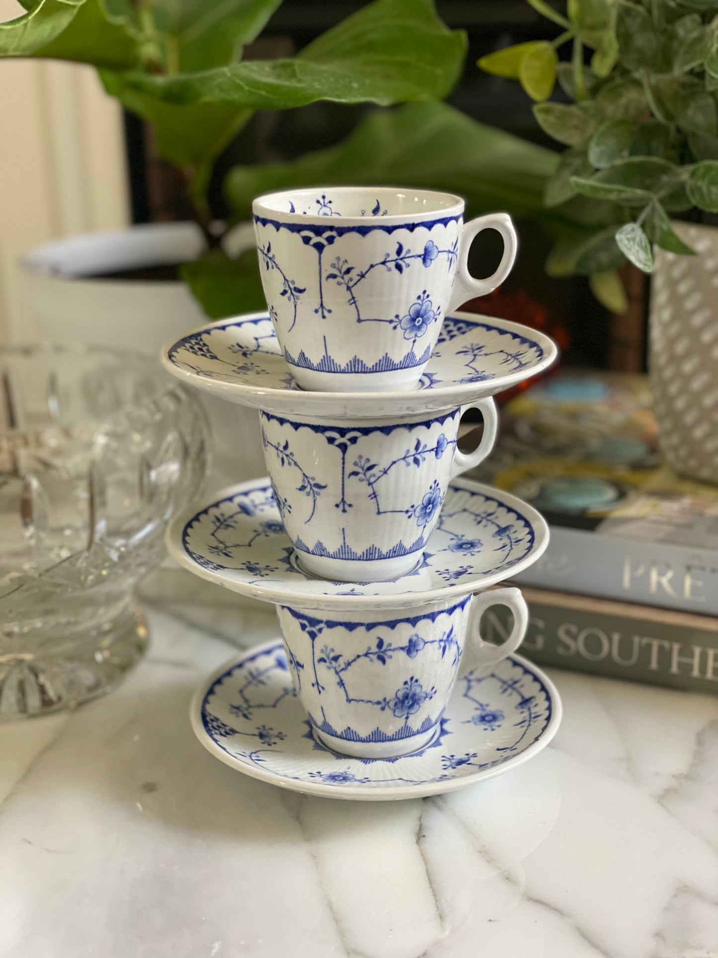 Vintage Blue & White “Denmark” China, Made in England by Furnivals. 75+ pcs. Available, Sold Separately