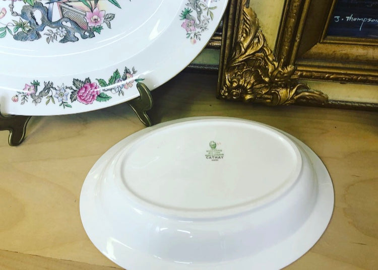 Vintage Wedgwood Cathey Platter and Serving Bowl- Pristine!